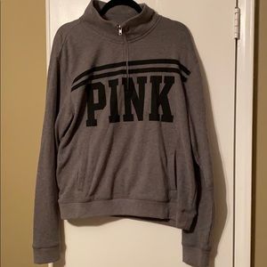 PINK 1/4 zip sweatshirt
